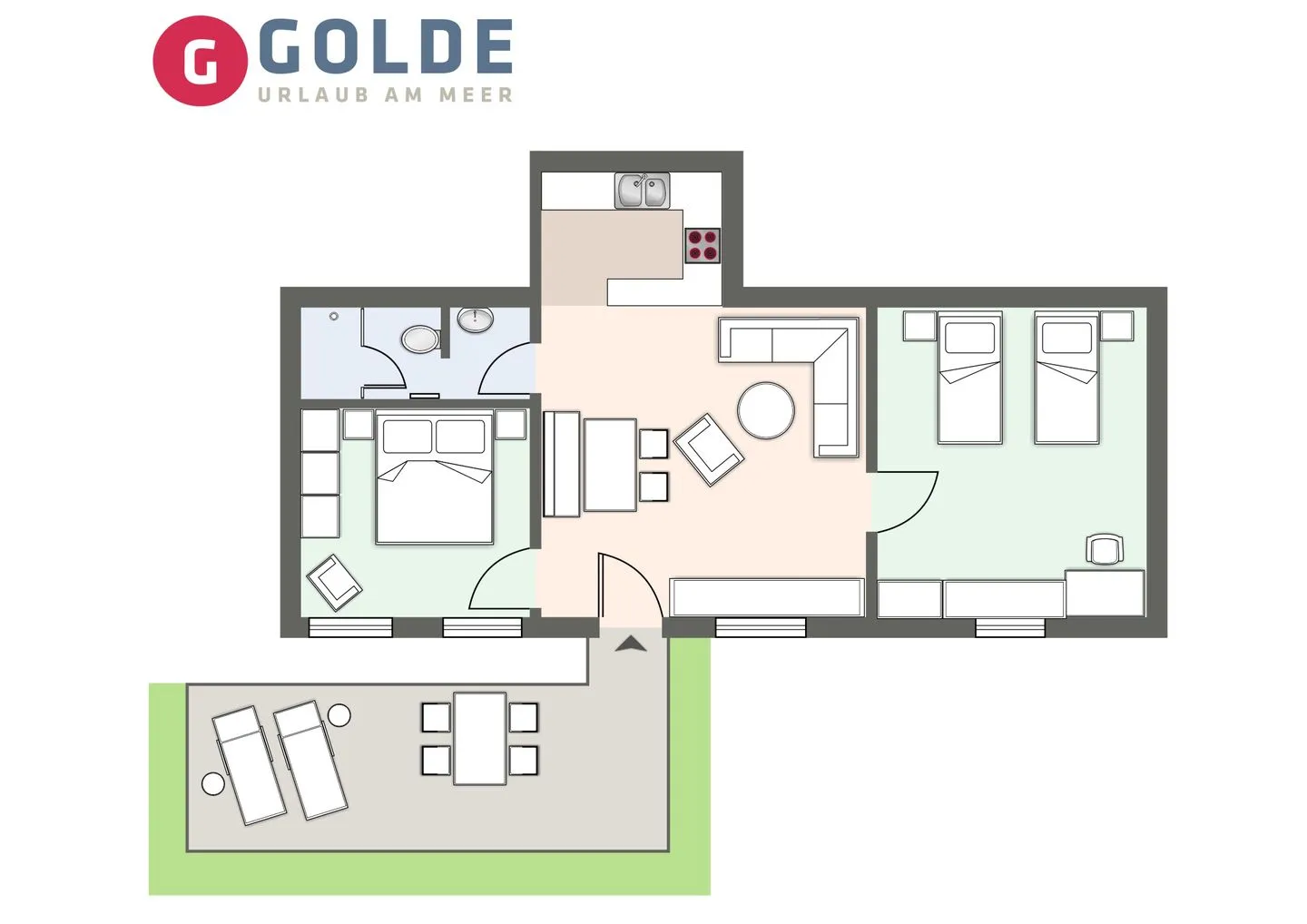 Alte Schule Westerhever Poppenbüll SPO Umland - Grundriss