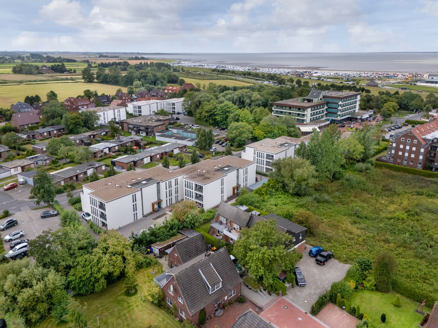  Deichhäuser Anna Küste Bensersiel - Vogelperspektive