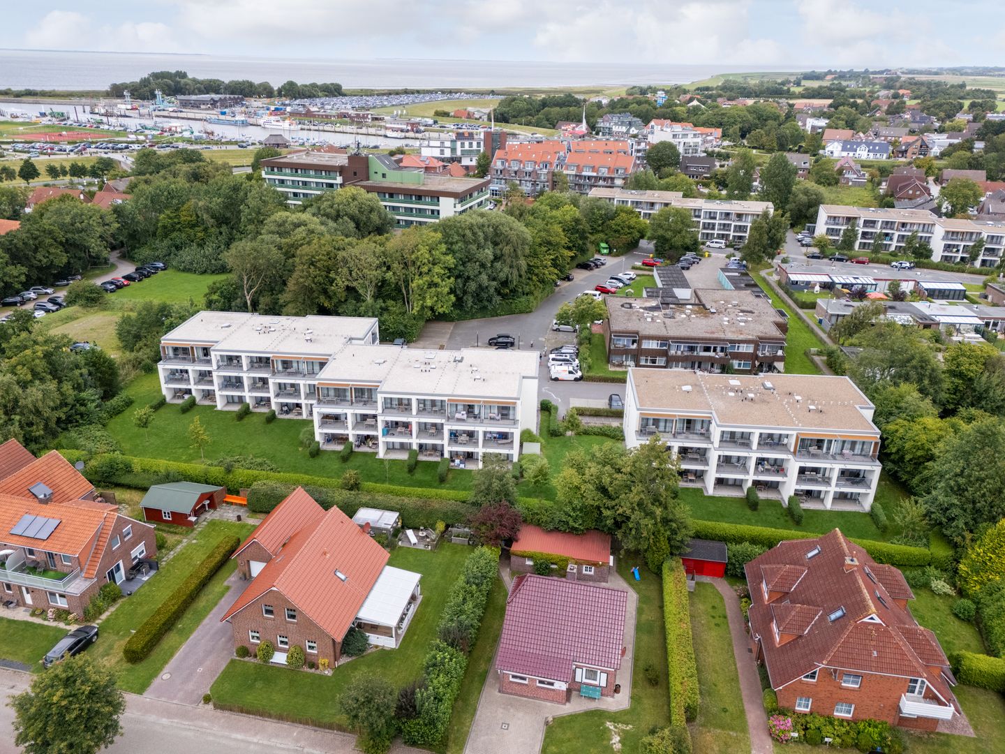  Deichhäuser Anna Küste Bensersiel - Vogelperspektive