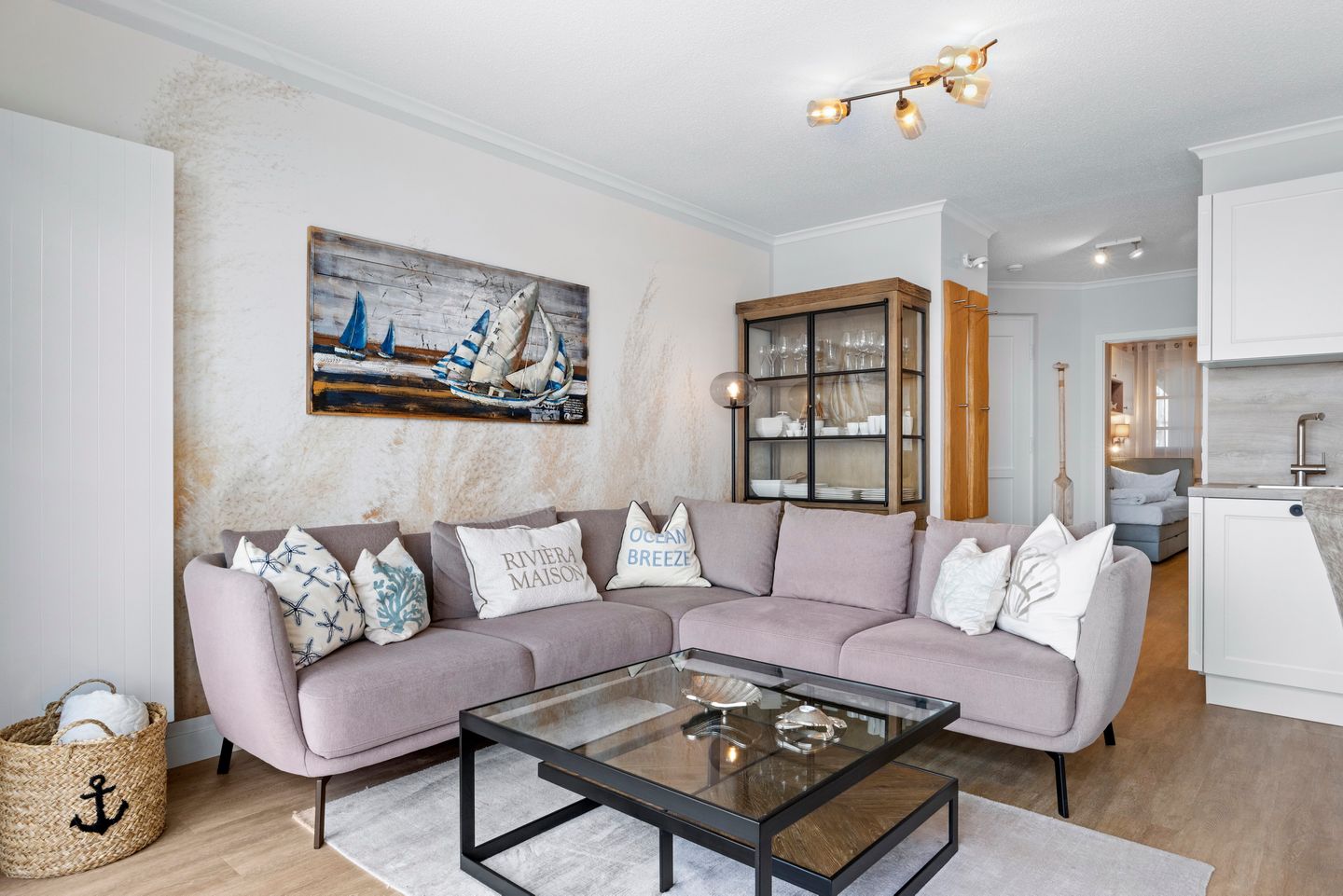 Apartmenthaus Atlantik Apartmenthaus Atlantik 311 Kühlungsborn - Wohn-Essbereich mit Couch