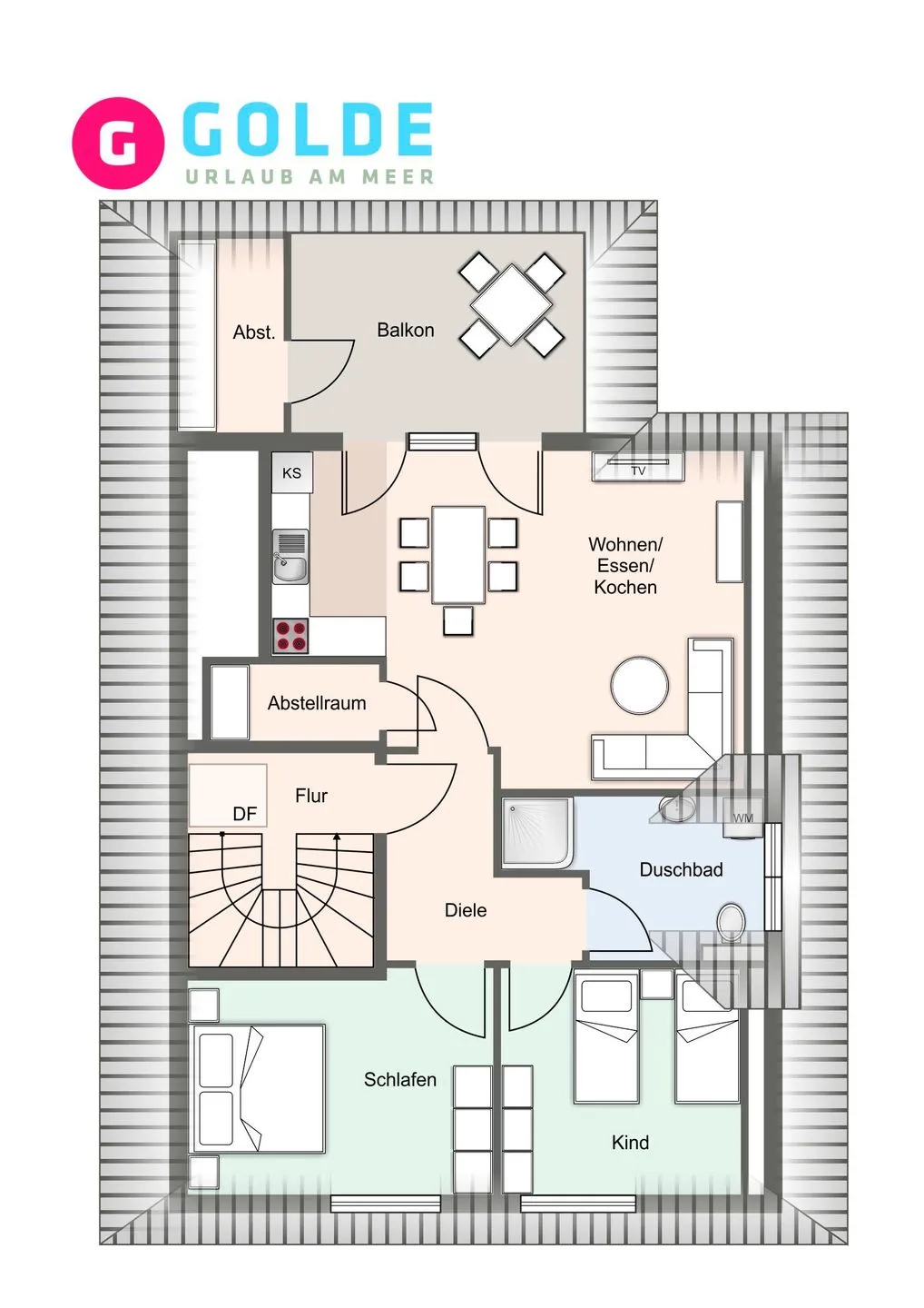 GlückSPOtenzial Appartement GlückSPOtenzial SPO Bad - Grundriss