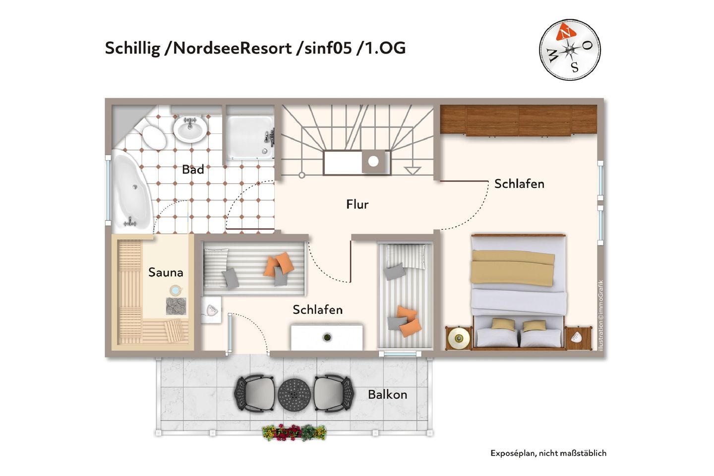 NordseeResort Friesland Ferienhäuser Nordseeresort Friesland 05 Schillig - Grundriss