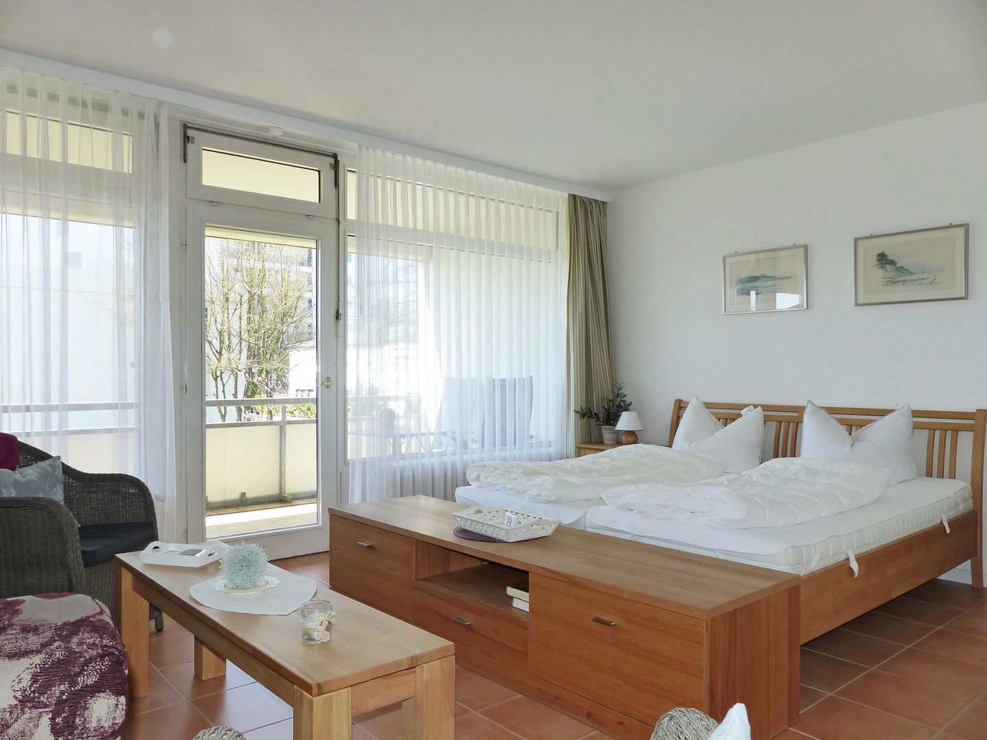 Kaiserhof Apartment 105, Typ C  - Bett