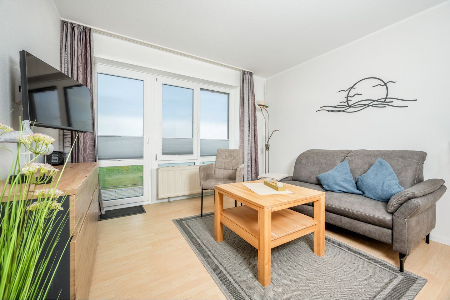 Hus Strandkieker Hus Strandkieker 09 Schillig - Wohn-Essbereich mit Couch