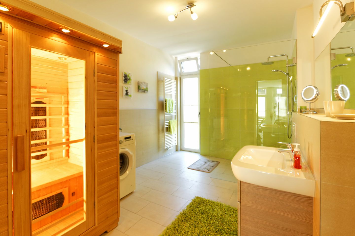 Ostseeland Ostseeland, Kajüte 5 Usedom - Badezimmer mit Infrarotsauna