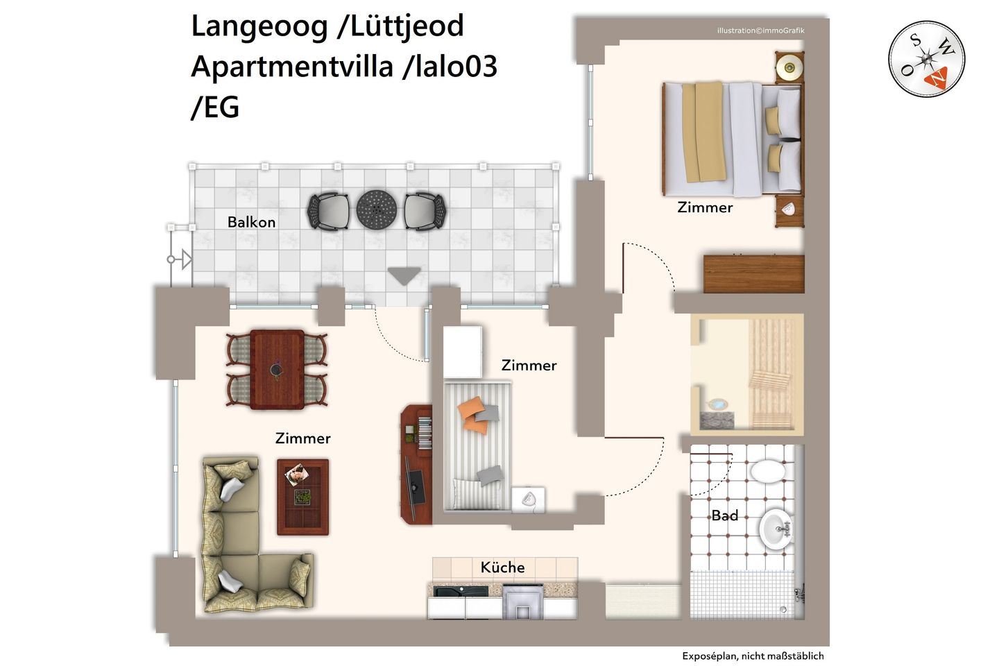 Lüttjeod Apartmentvilla Lüttjeod Apartmentvilla 03 Langeoog - Sauna