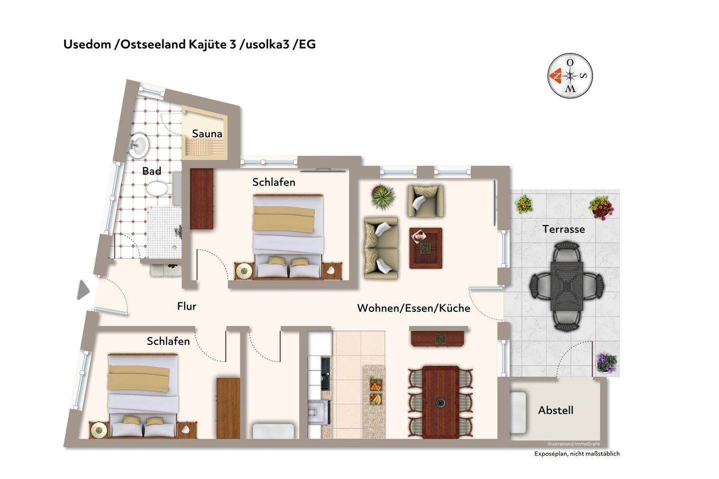 Ostseeland Ostseeland Kajüte 3 Usedom - Grundriss