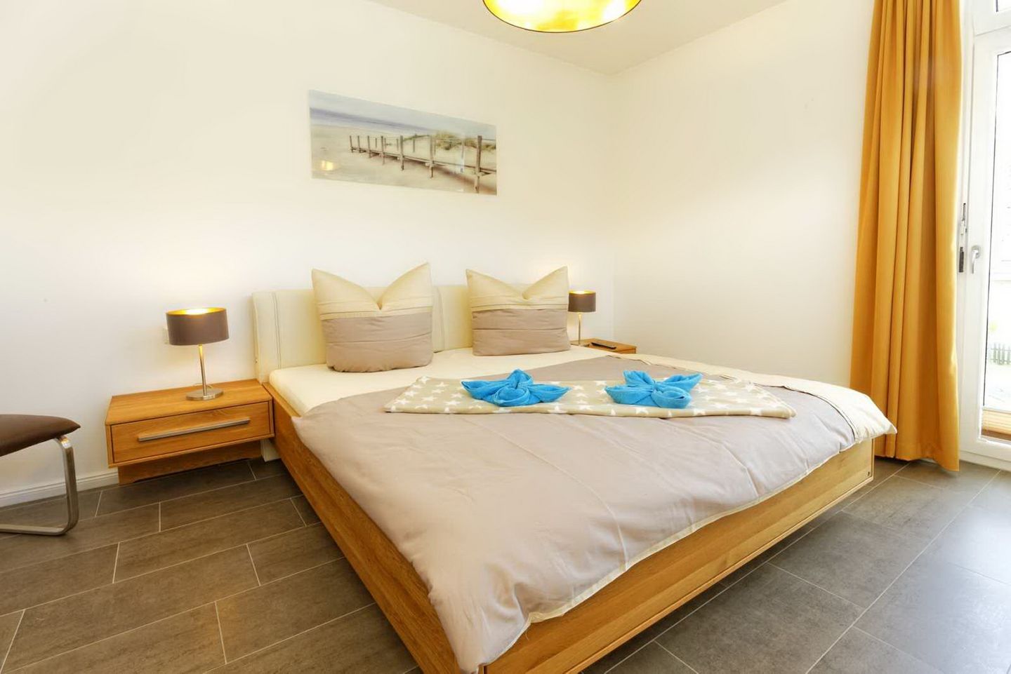 Ostseeland Ostseeland Kajüte 4 Usedom - Schlafzimmer mit Doppelbett