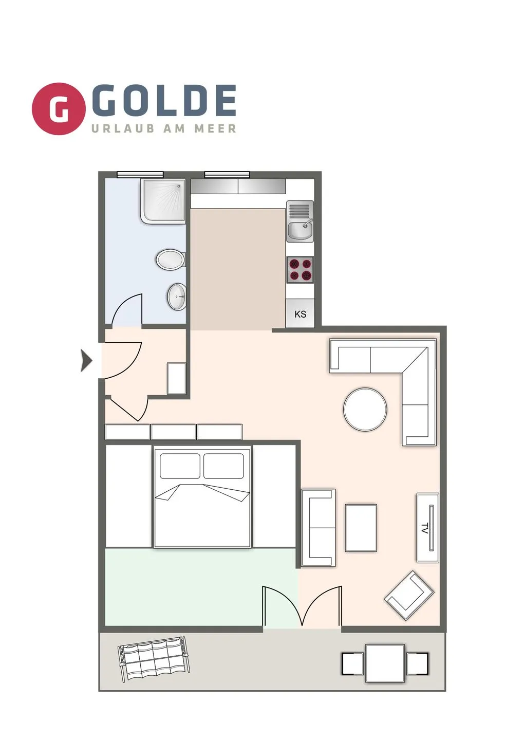 Apartmenthaus Deichbude Apartmenthaus Beach Butze - 11 SPO Ording - Grundriss