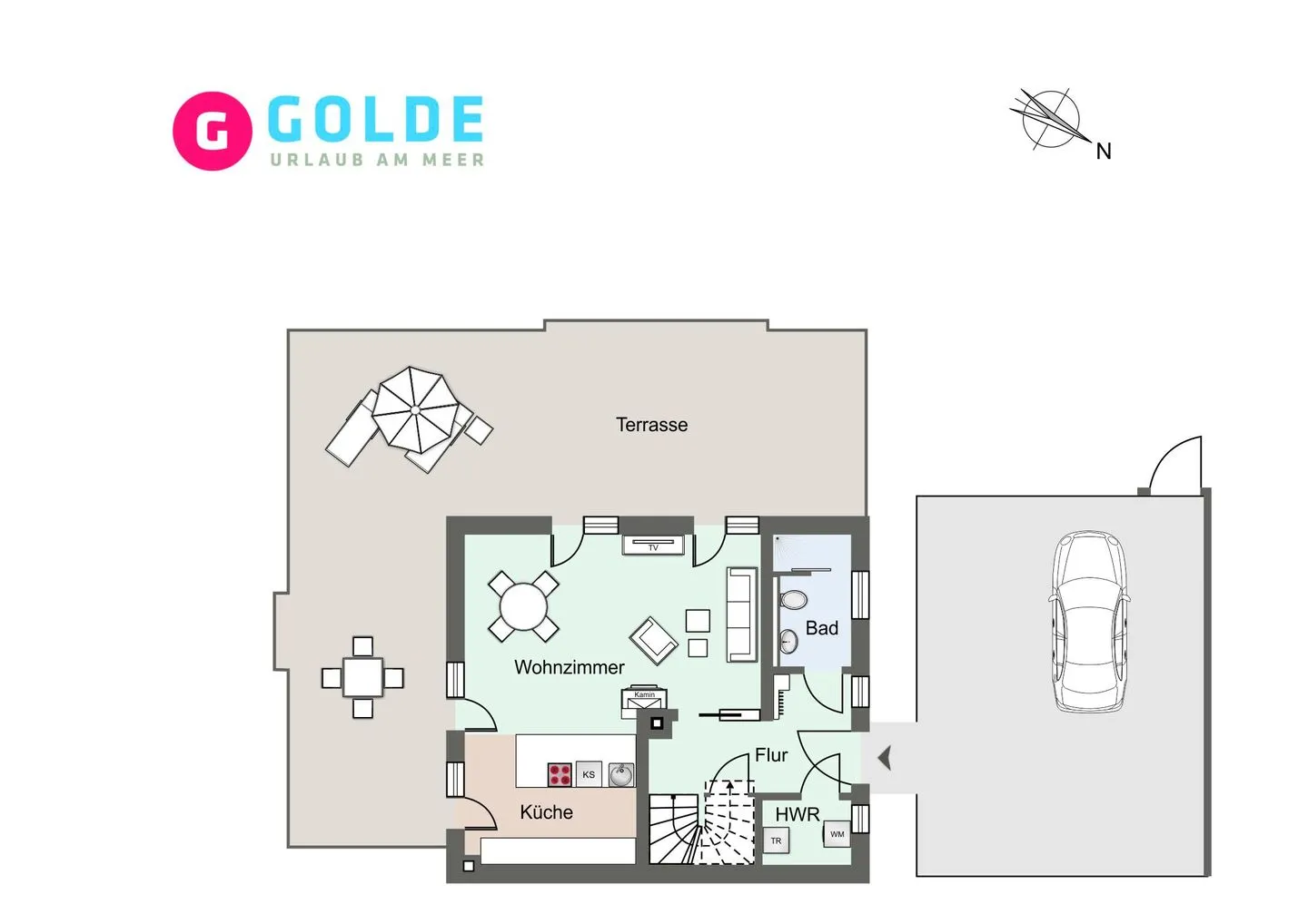 Reetdachhaus Kleine Krabbe 362 - Reetdachhaus Kleine Krabbe SPO Dorf - Grundriss