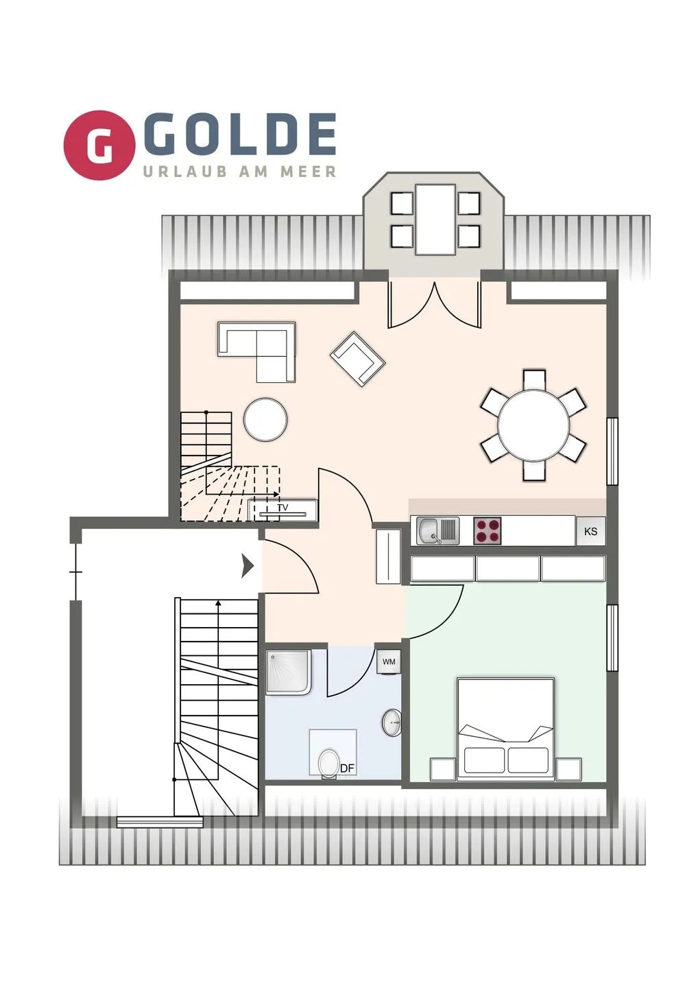 Ferienhaus Störtebeker Appartement Waterkant SPO 4 SPO Ording - Grundriss