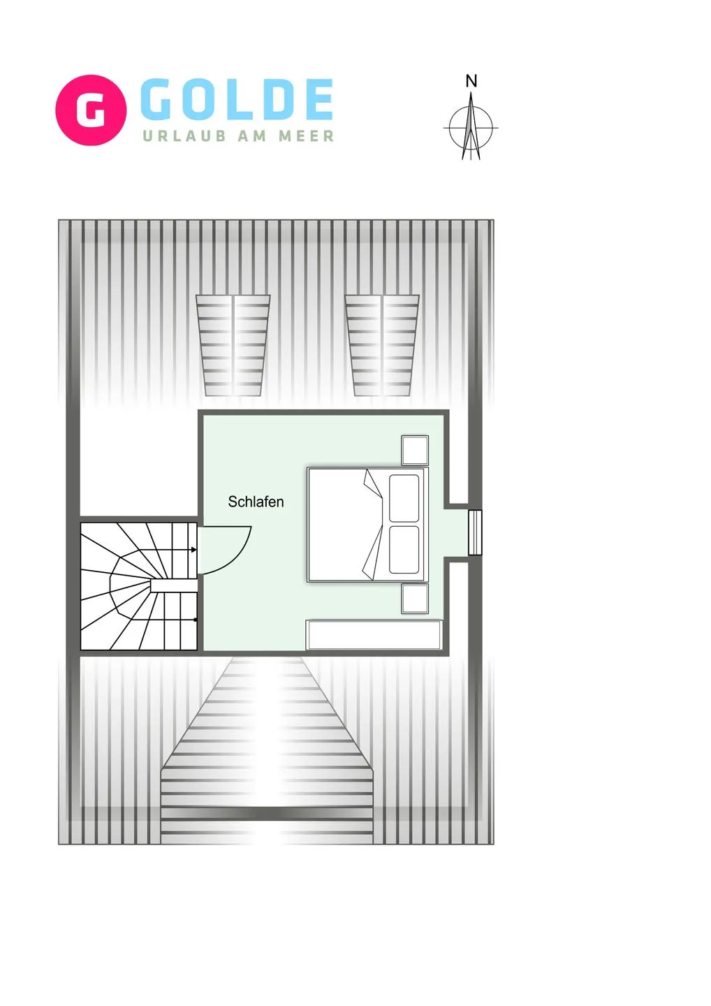 Haushälfte Evershop Ferienhaus Seepferdchen SPO Ording - Grundriss