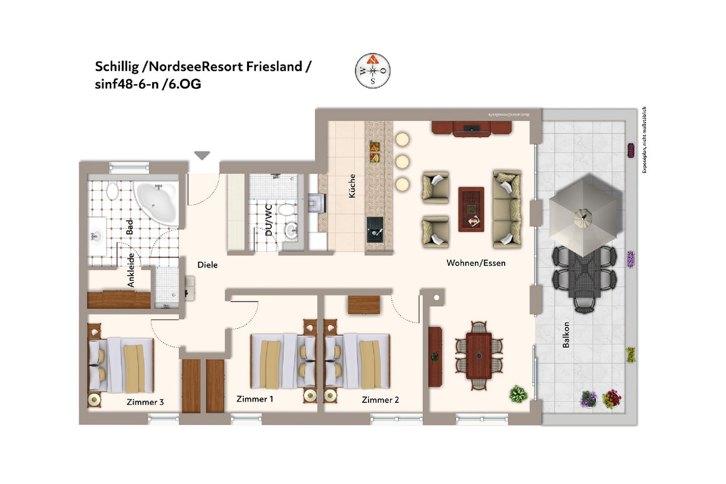 NordseeResort Friesland NordseeResort Friesland 48-6-n Schillig - Grundriss