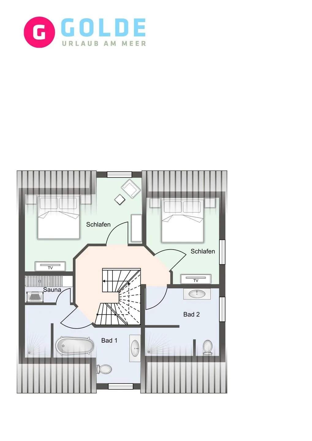 Reetdachhaus Dünenstieg Reetdachhaus Dünenstieg acht SPO Dorf - Grundriss