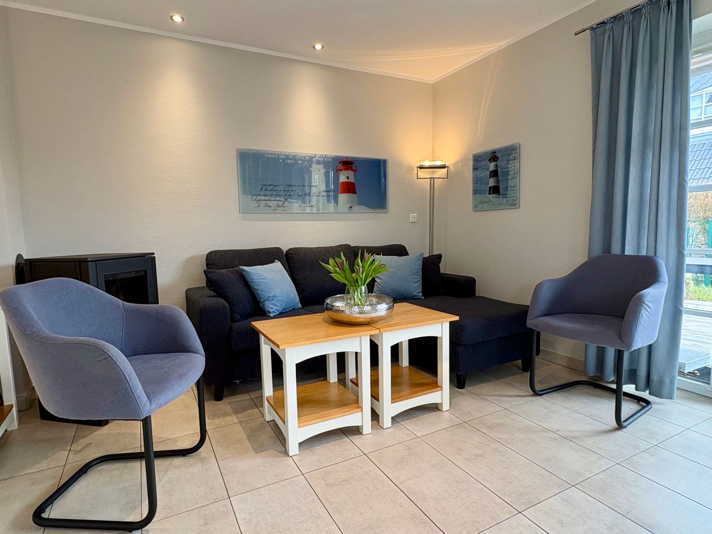  Meerblau Tinnum - Wohnzimmer