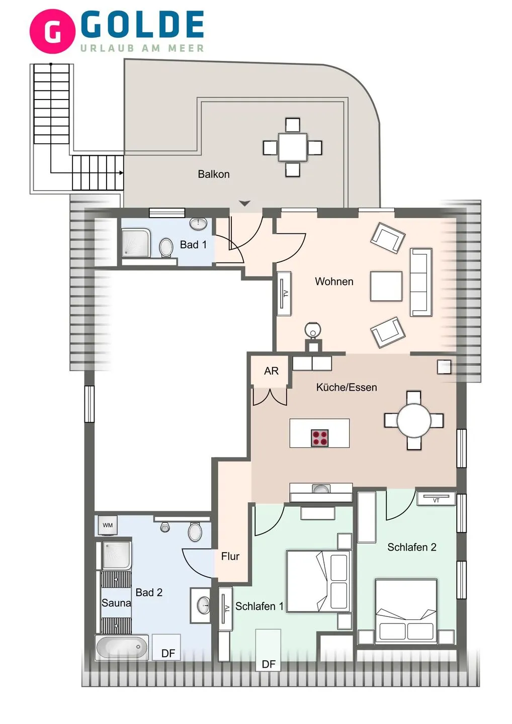 Dorf Domizil Appartement Ole Koopmanns-Huus SPO Dorf - Grundriss