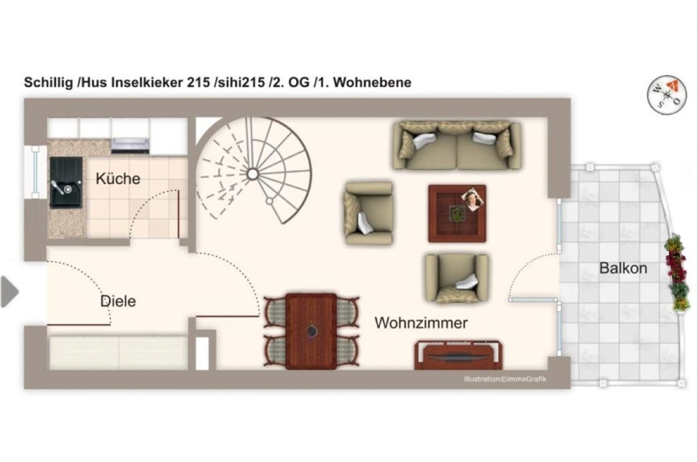 Hus Inselkieker Hus Inselkieker 217 Schillig - Grundriss