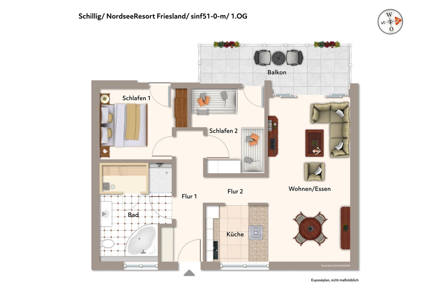 NordseeResort Friesland NordseeResort Friesland 51-0-M Schillig - Grundriss