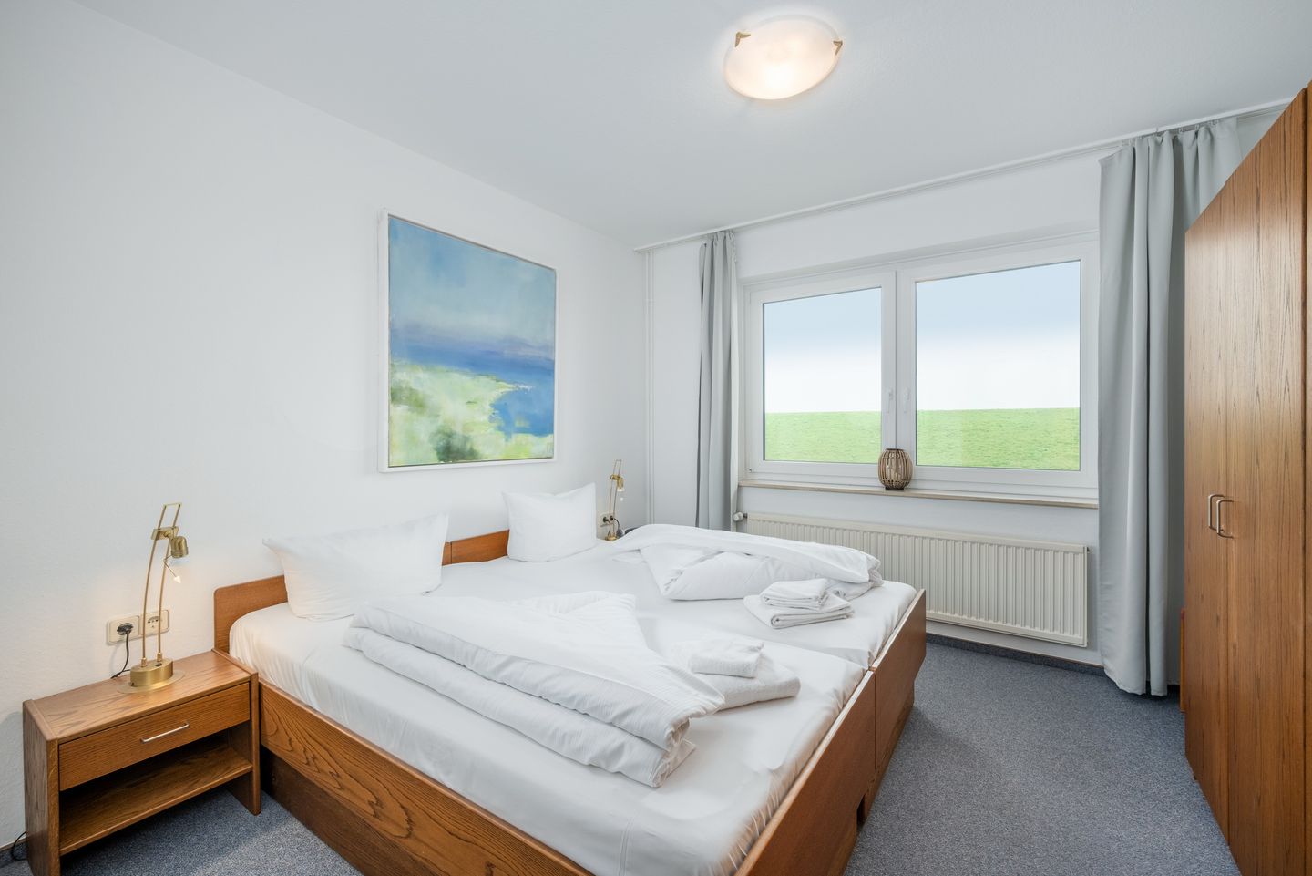 Hus Strandkieker Hus Strandkieker 08 Schillig - Schlafzimmer mit Doppelbett