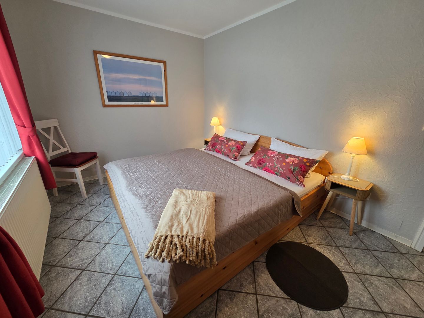 Haus Friesenglück Whg. Seepferdchen Alkersum - Schlafzimmer