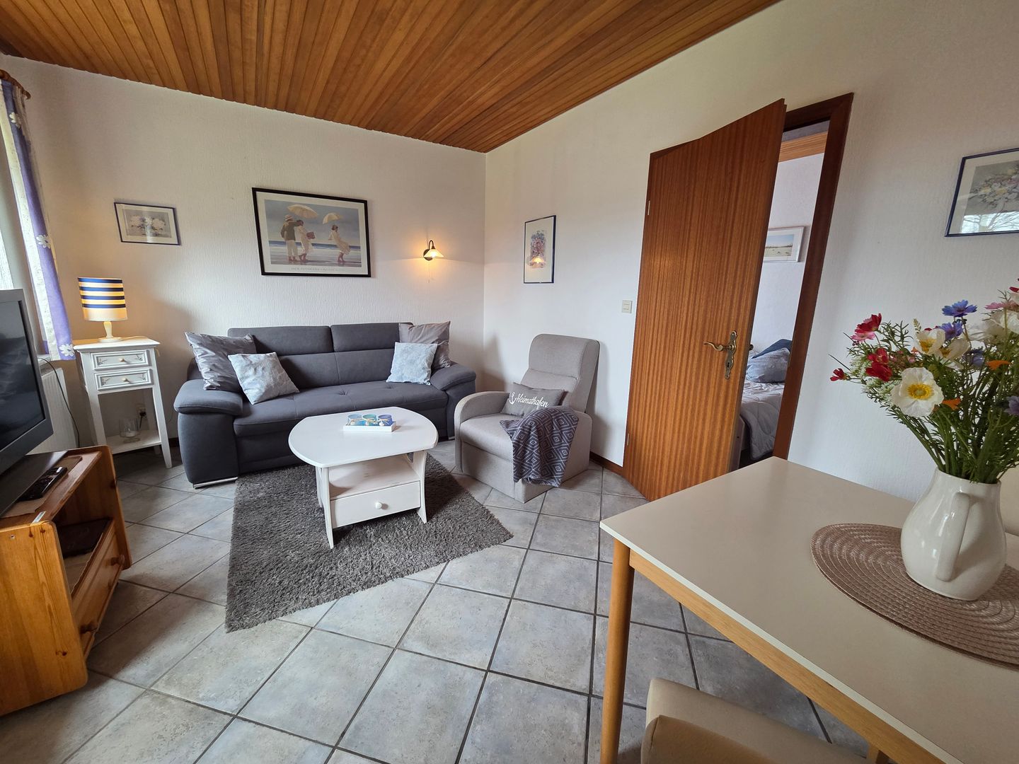 Haus Dorfschmiede Whg. Seehund Alkersum - Wohnzimmer