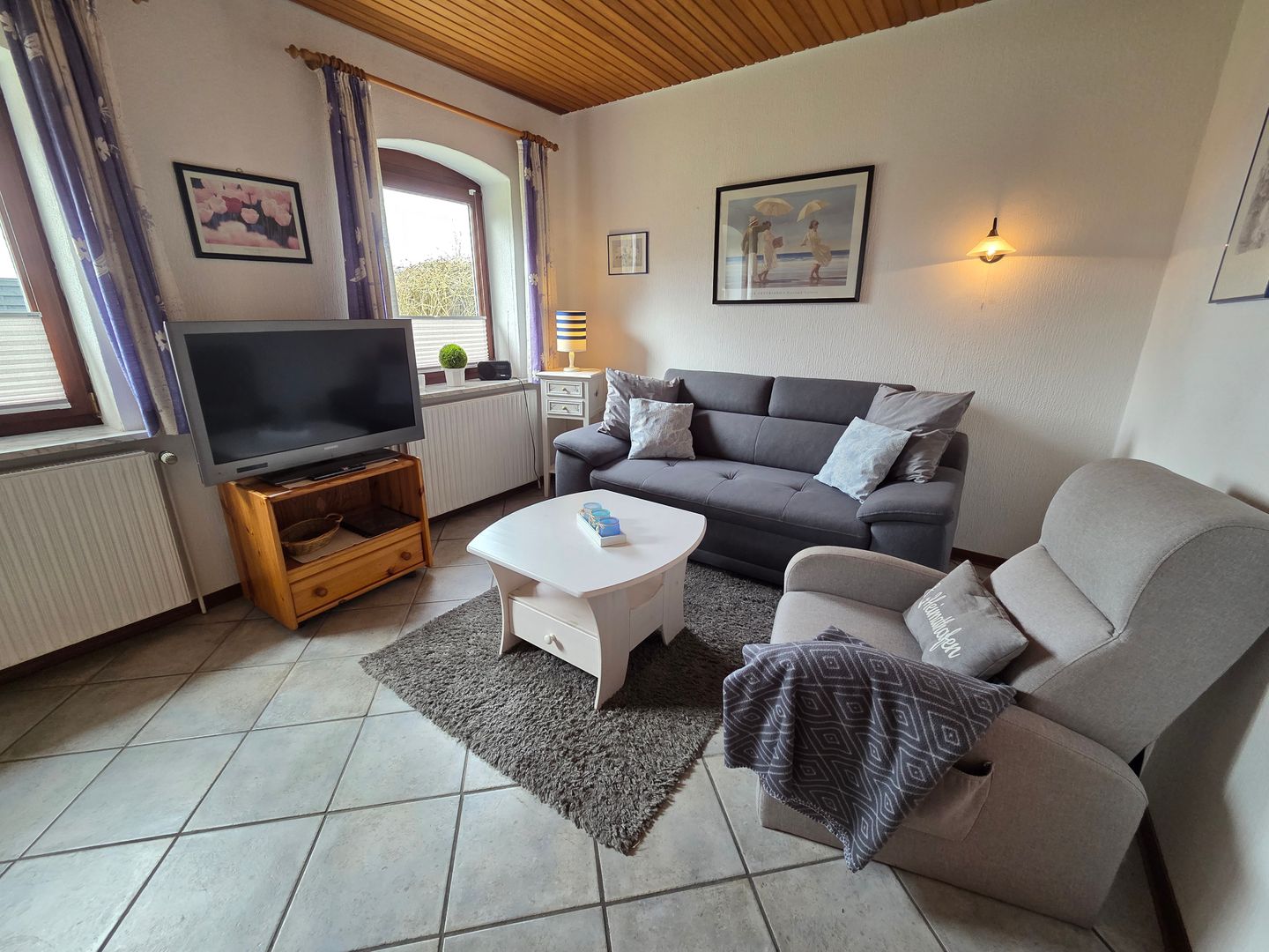 Haus Dorfschmiede Whg. Seehund Alkersum - Wohnzimmer