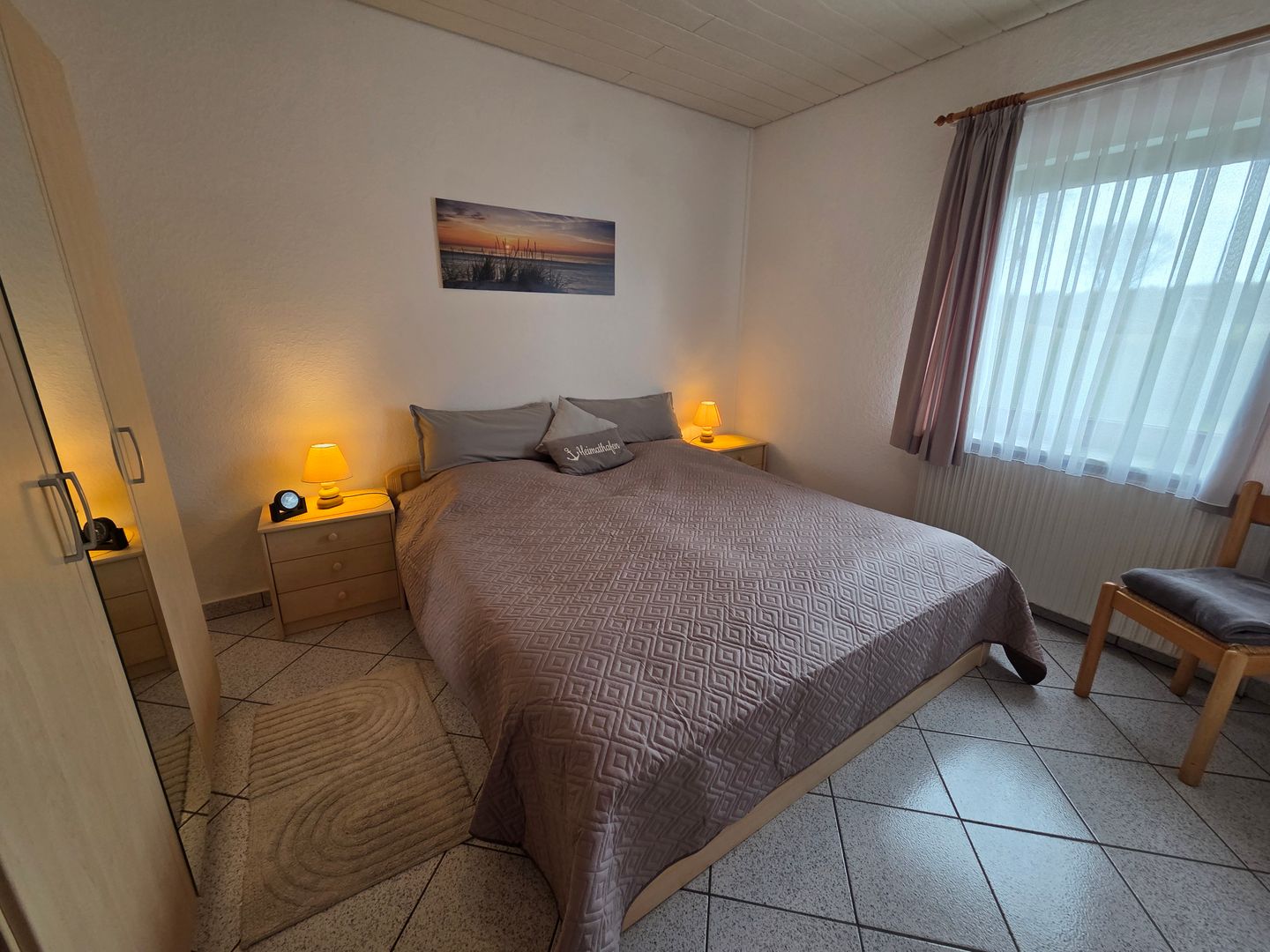 Haus Dorfschmiede Whg. Seestern Alkersum - Schlafzimmer