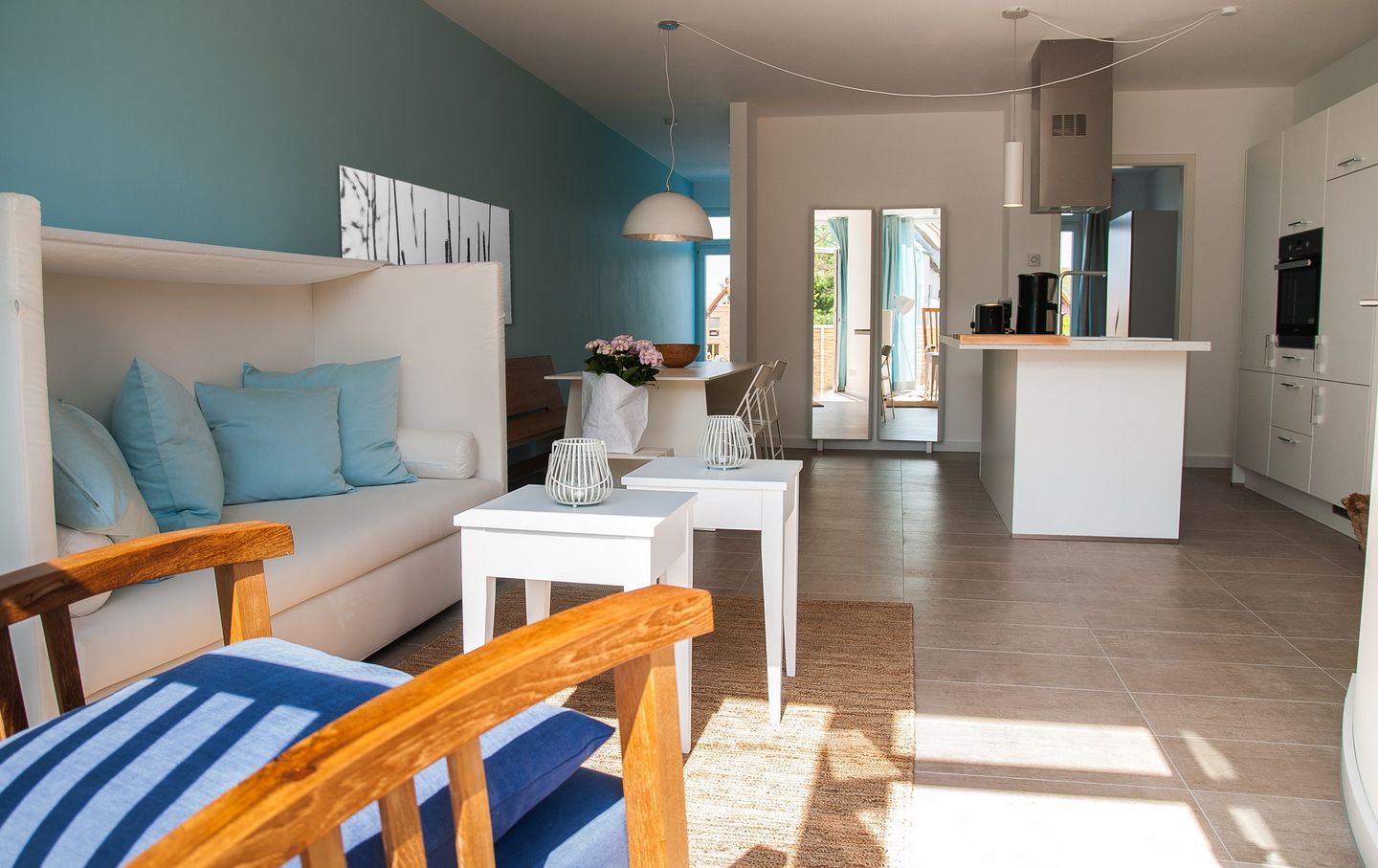 Ostseeland Ostseeland Lotsenstieg 2 Kajüte 5 Usedom - Wohnzimmer im Lotsenstieg 2, Kajüte 5, Karlshagen auf Usedom