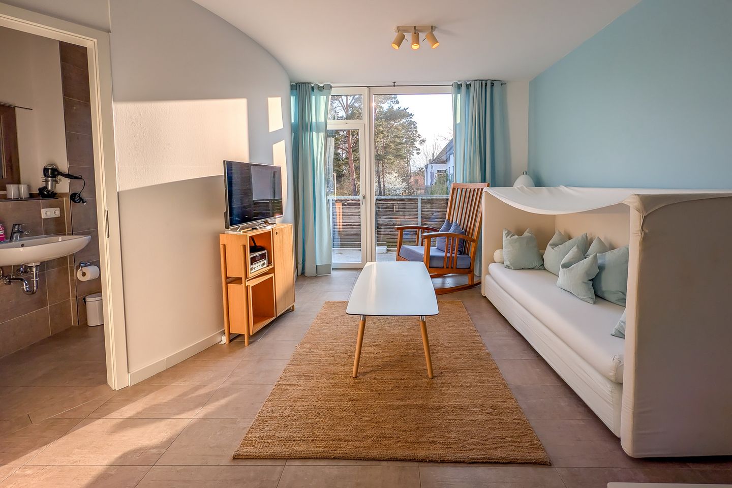 Ostseeland Ostseeland Lotsenstieg 2 Kajüte 5 Usedom - Wohnzimmer im Lotsenstieg 2, Kajüte 5, Ostseeland in Karlshagen