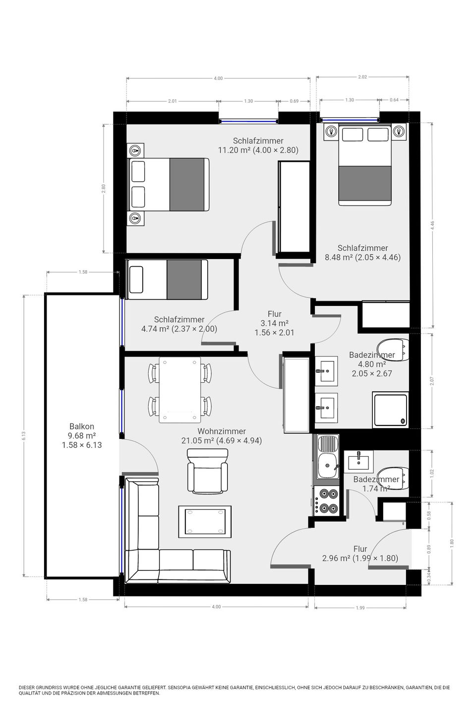 Ferienpark Hahnenklee Apartment "Bergblick" Hahnenklee - Grundriss