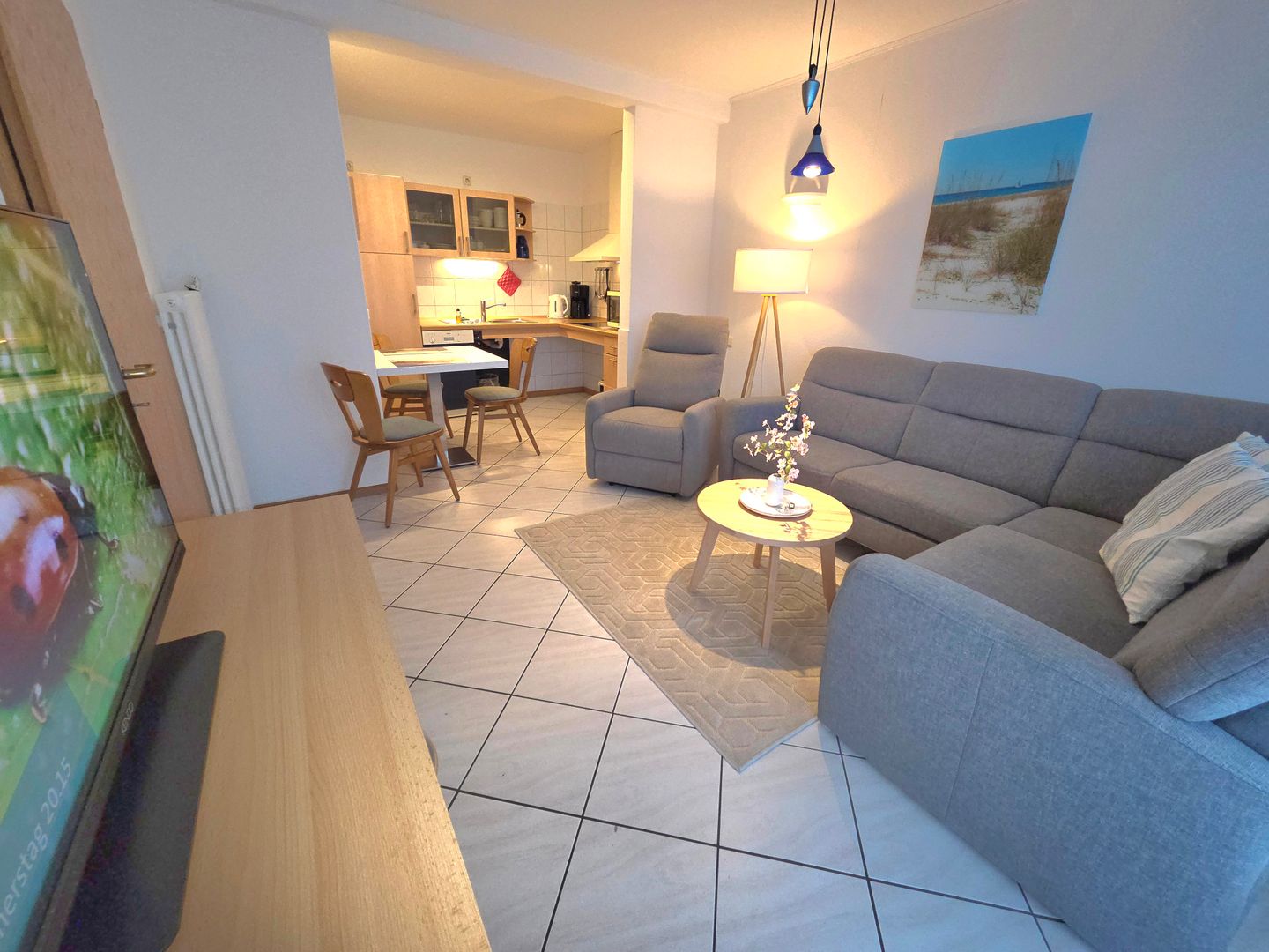 Haus Ekke Nekkepenn II, Whg. D1 Wyk auf Föhr - Wohnzimmer