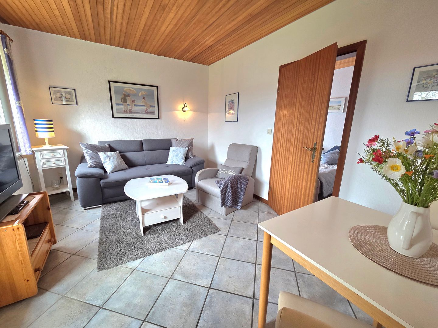 Haus Dorfschmiede Whg. Seehund Alkersum - Wohnzimmer
