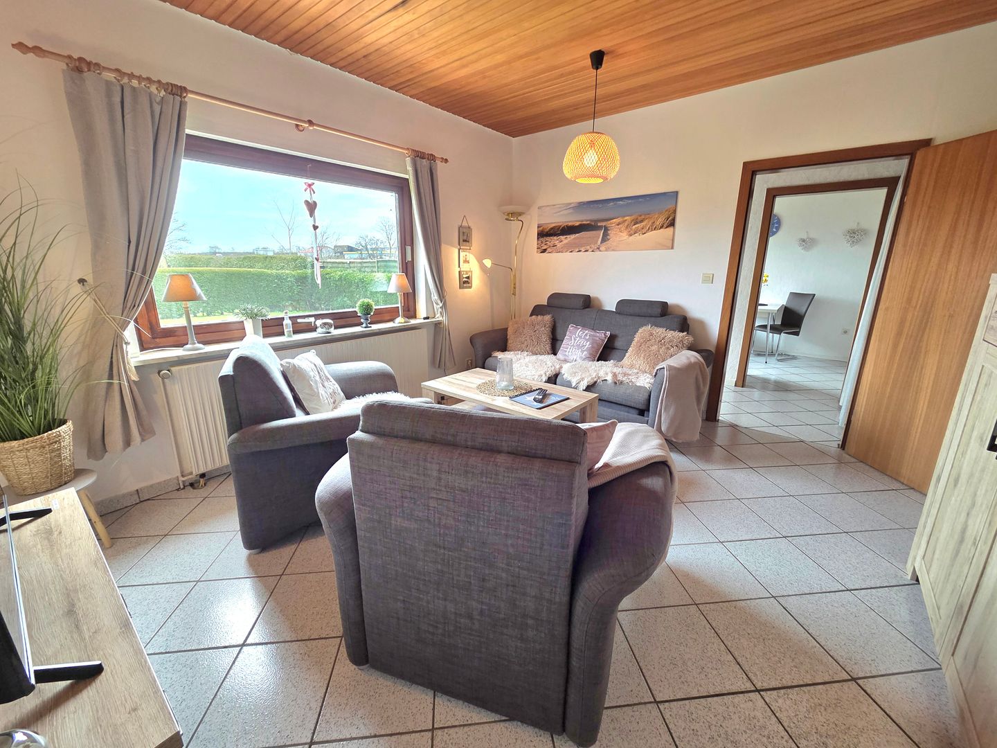 Haus Dorfschmiede Whg. Seestern Alkersum - Wohnzimmer