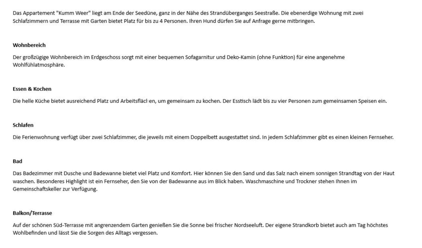  Kumm Weer - Seedüne 31 B Wenningstedt - Wohnzimmer