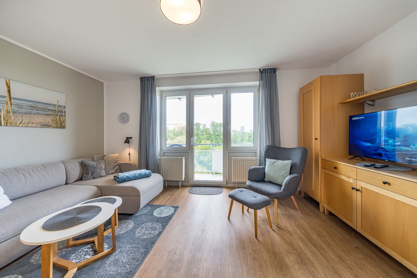 Hus Inselkieker Hus Inselkieker 220 Schillig - Wohn-Essbereich mit Couch im sihi220, Hus Inselkieker, Mellumweg 6b in Schillig