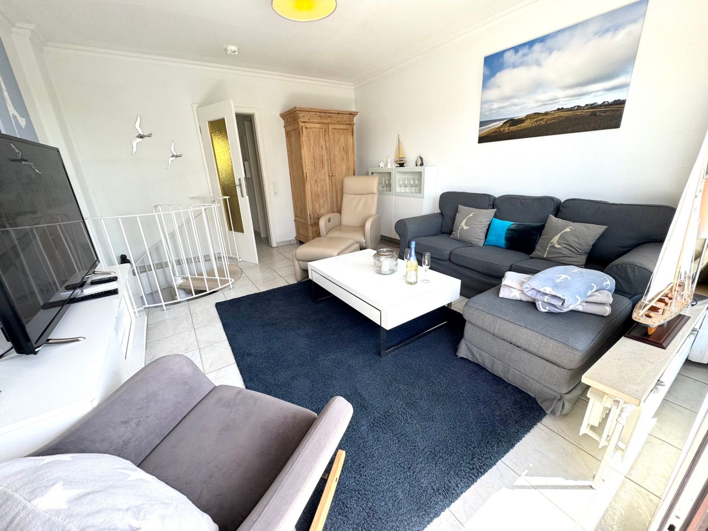  Seewievke - Fernsicht 10b, App. 3 Wenningstedt - Wohnzimmer