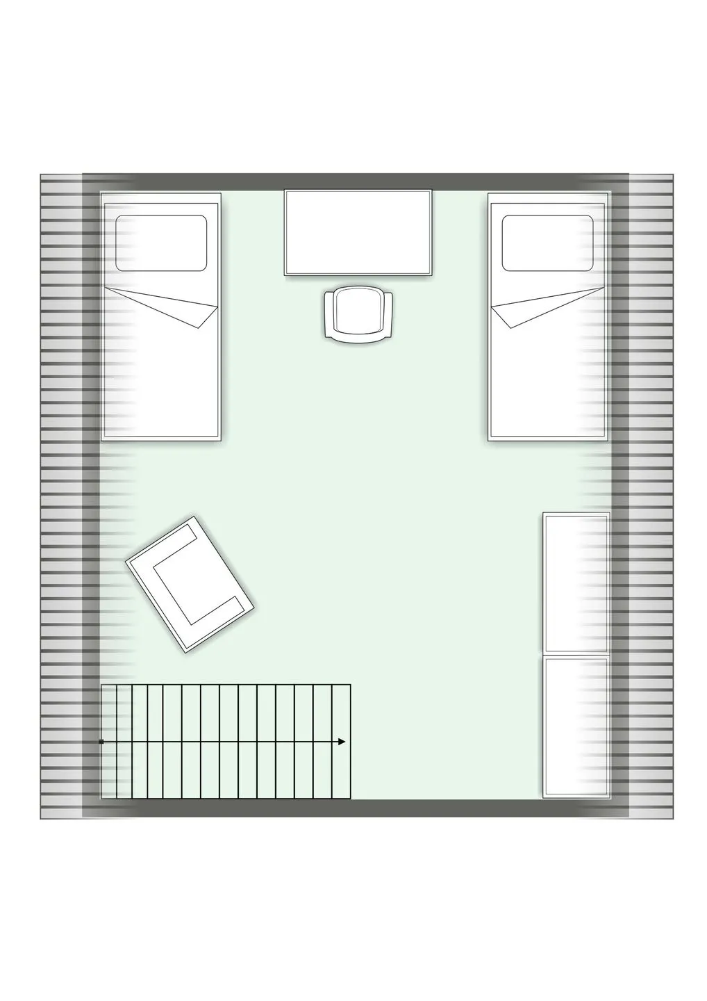 Nordseebude Deichtraum SPO Ording - Grundriss