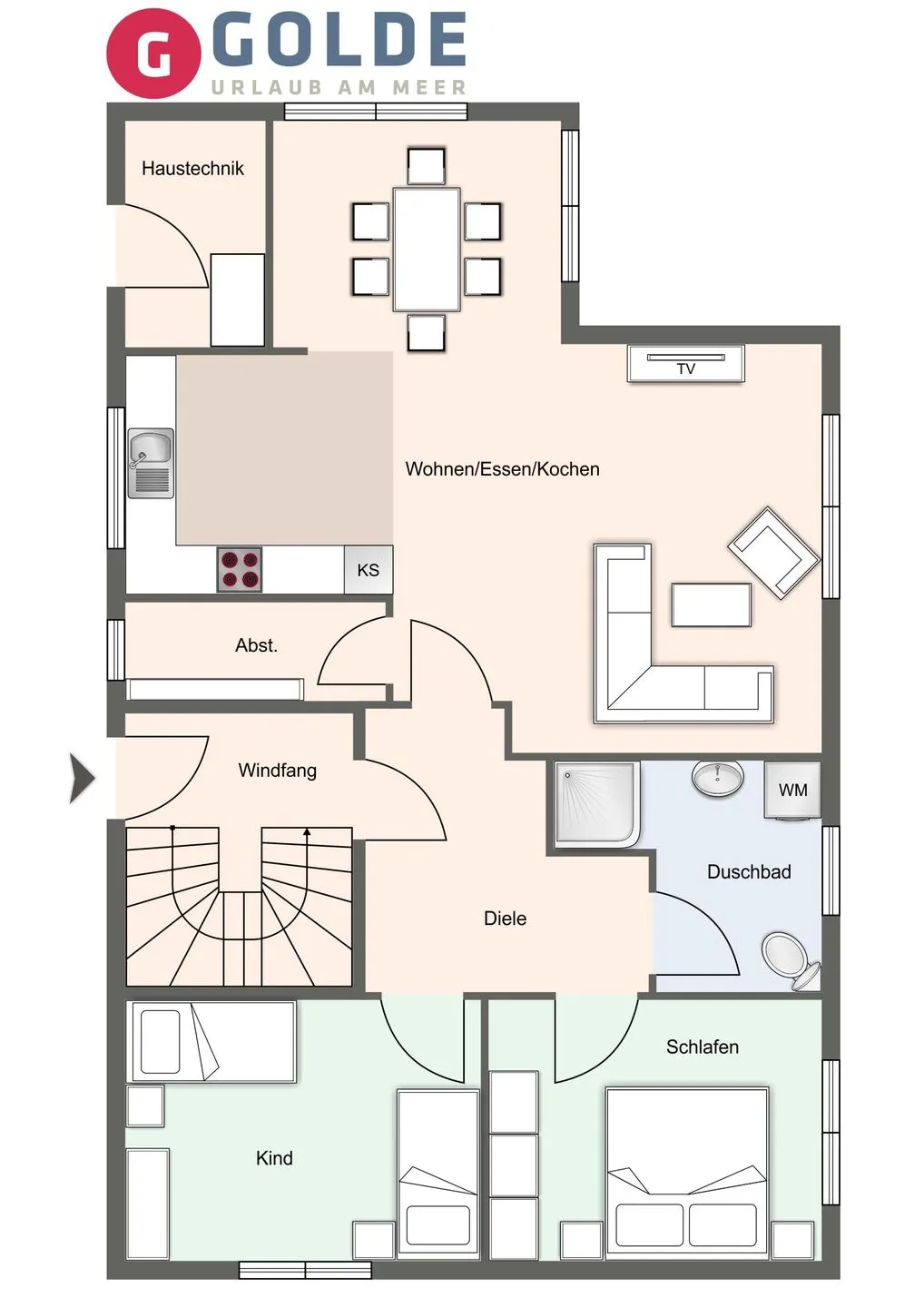 Appartement Liegeplatz Appartement Liegeplatz SPO Bad - Grundriss