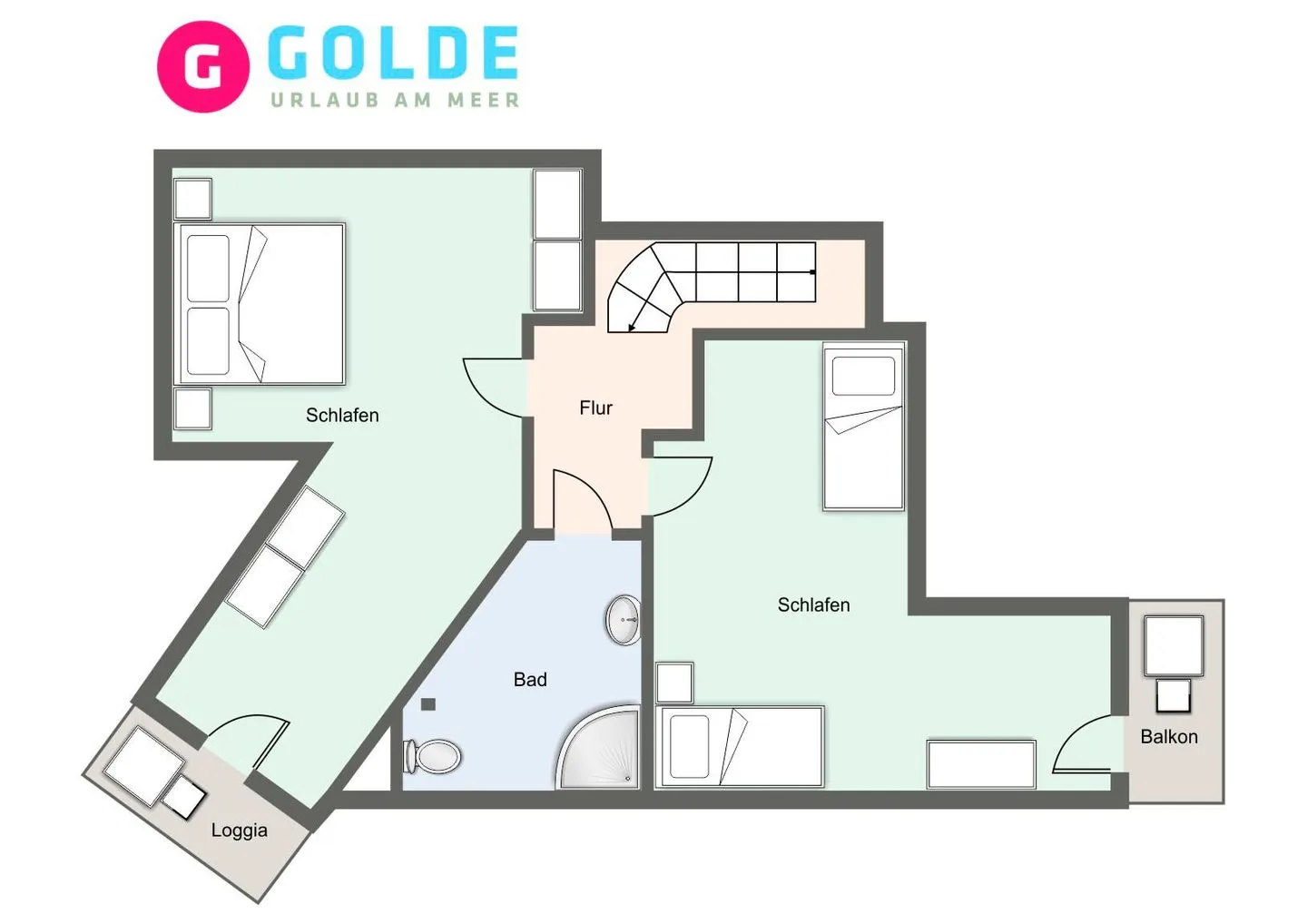 Appartementhaus Appartement Strandläufer SPO Boehl - Grundriss