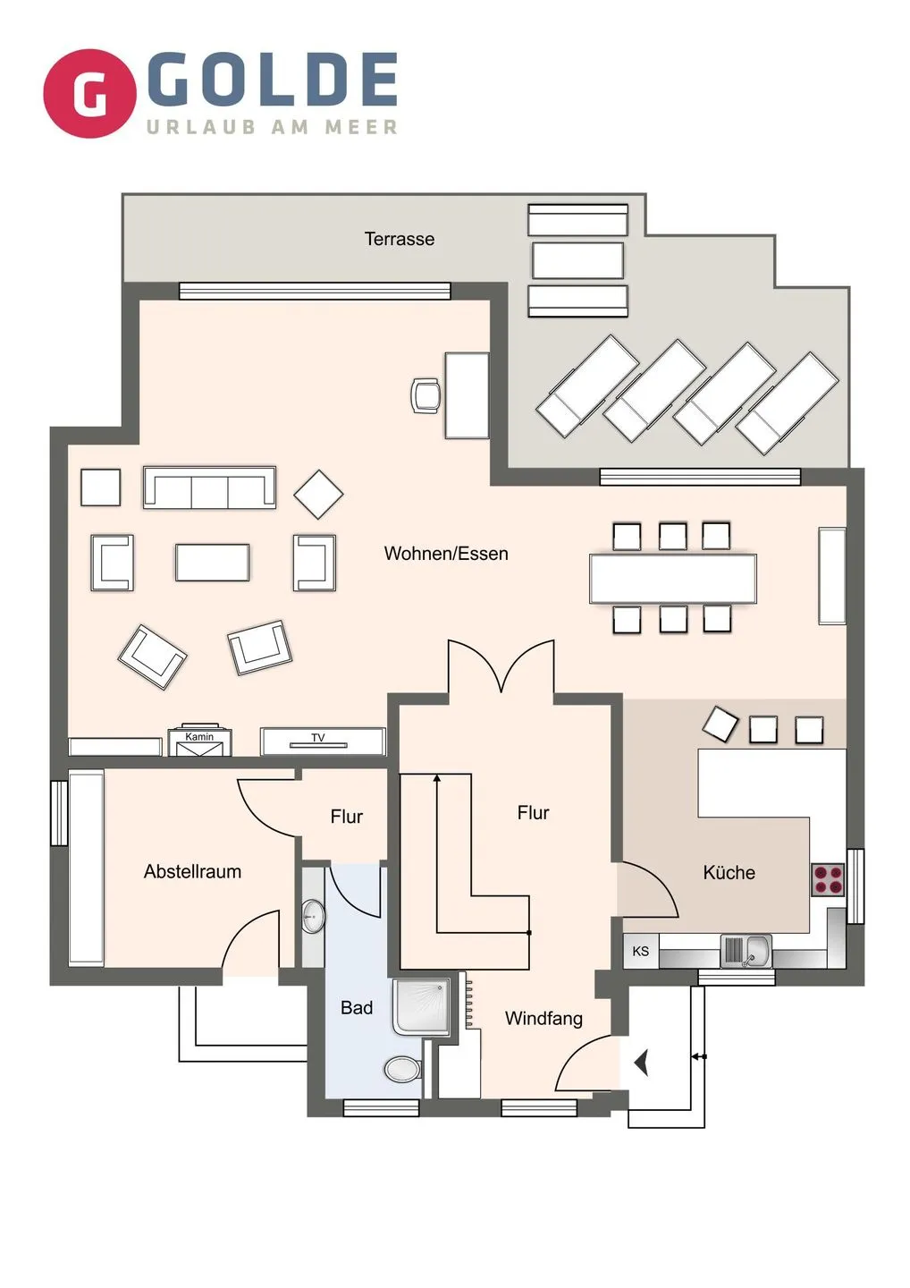 Retreat Reetdach-Villa Retreat SPO Dorf - Grundriss