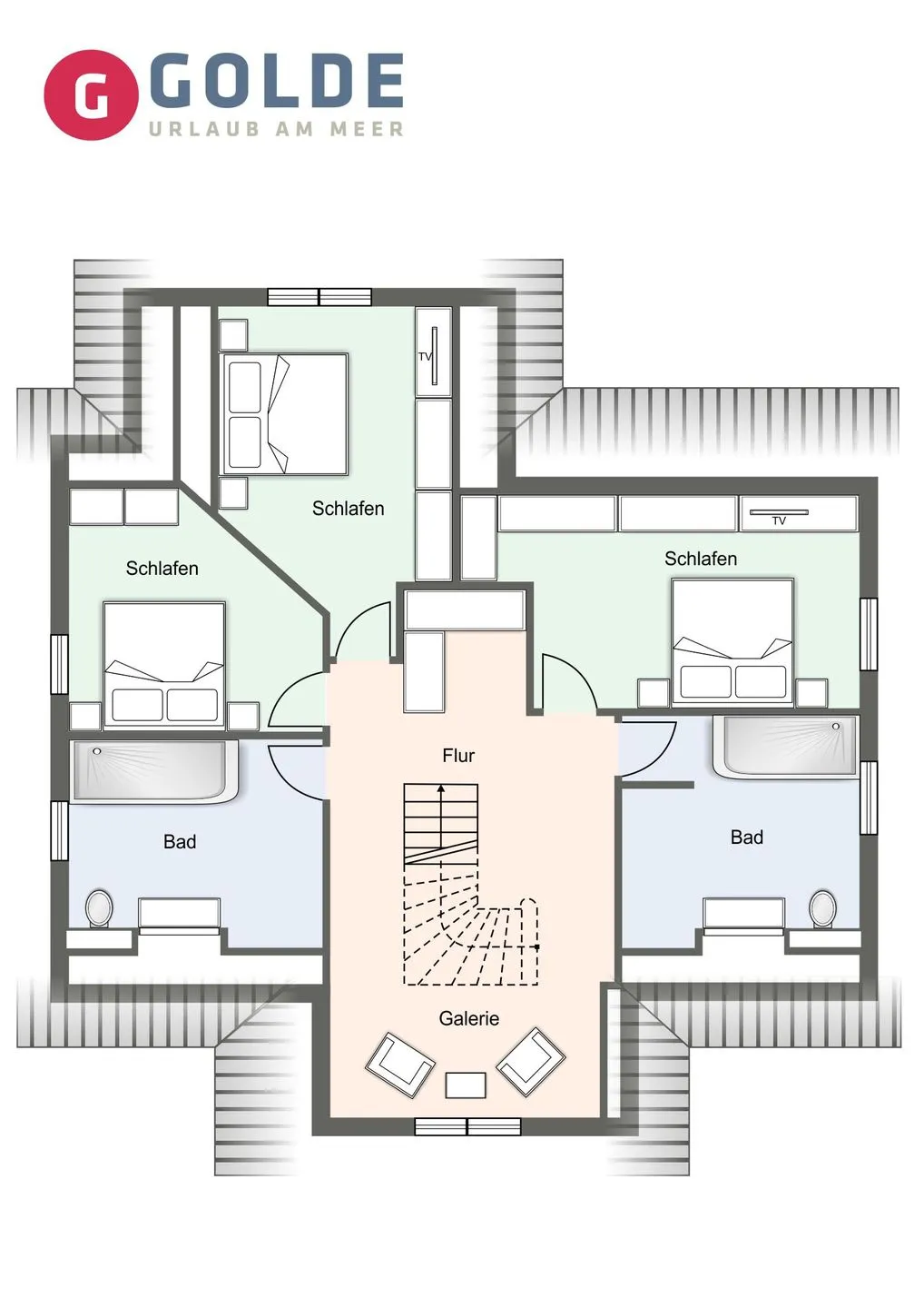 Retreat Reetdach-Villa Retreat SPO Dorf - Grundriss