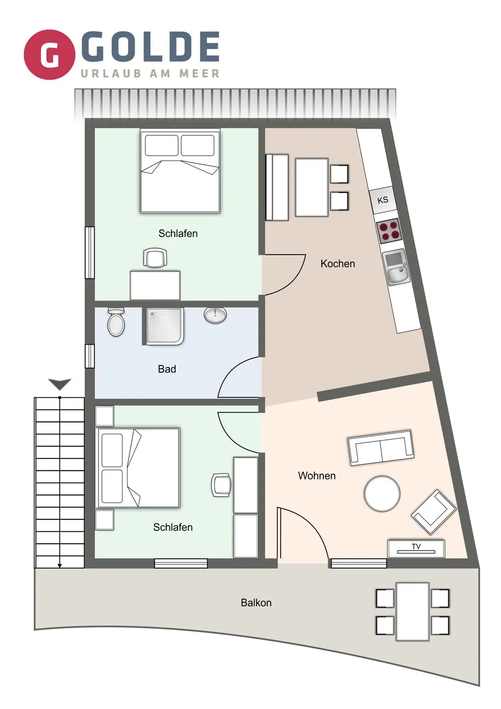Anders & Meer ANDERS & MEER App. Ausblick SPO Dorf - Grundriss