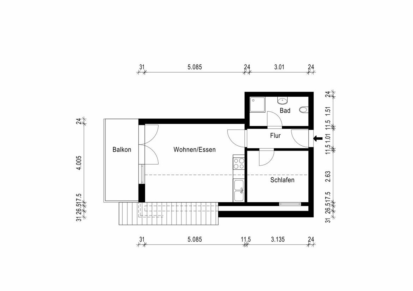 LUD/297 - Godewind - Seeblick Scharbeutz - Grundriss
