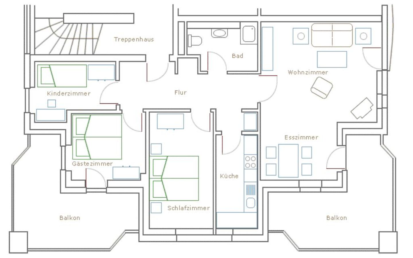  Hafenstrasse 35 Whg. 13 "Villa Verena" Deutschland - Grundriss