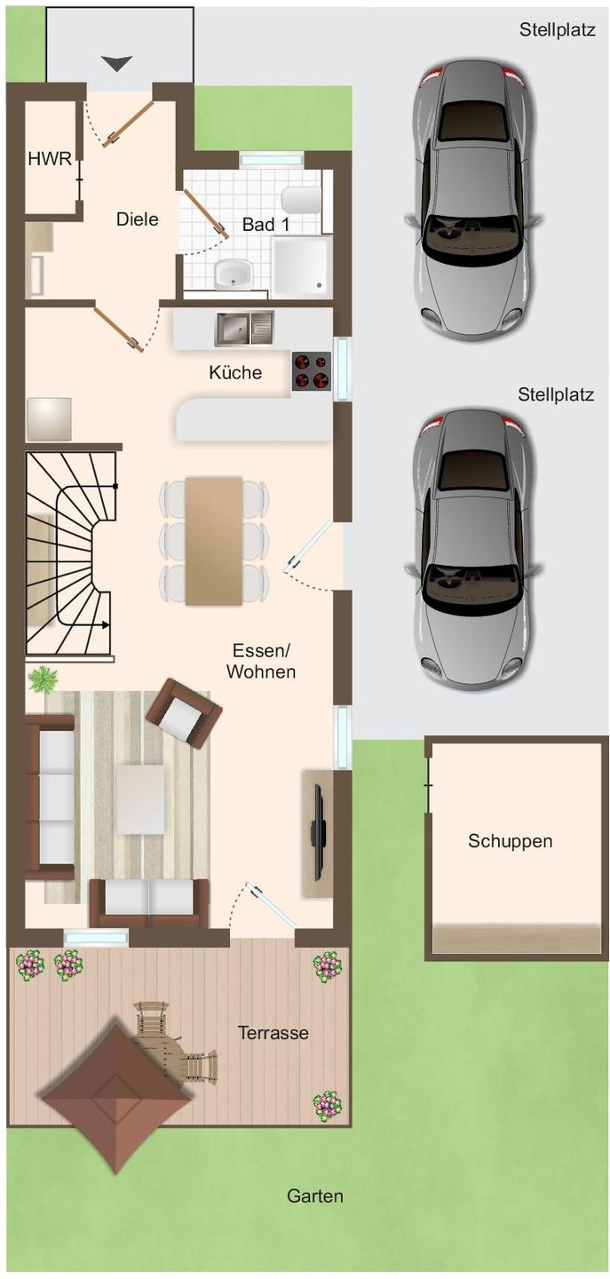  Alte Reihe 14 "Haus Teja" (inkl. Sky) Mecklenburg-Vorpommern - Grundriss