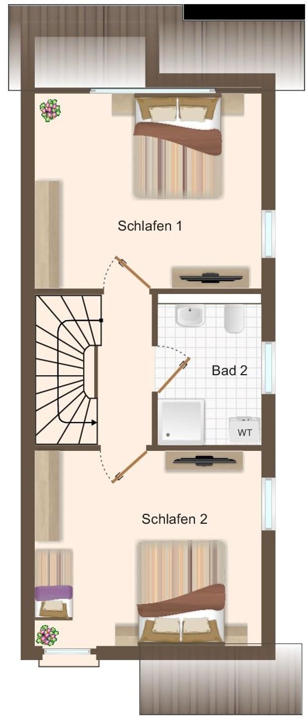  Alte Reihe 14 "Haus Teja" (inkl. Sky) Mecklenburg-Vorpommern - Grundriss