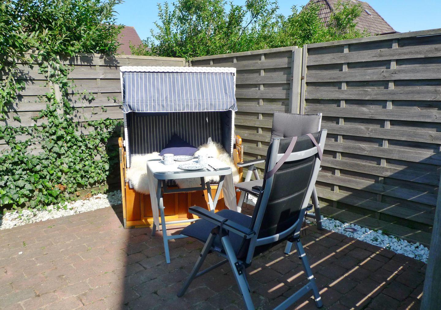 App. Sonnenkuhle Ostmarkstrasse 28 Wenningstedt - Terrasse