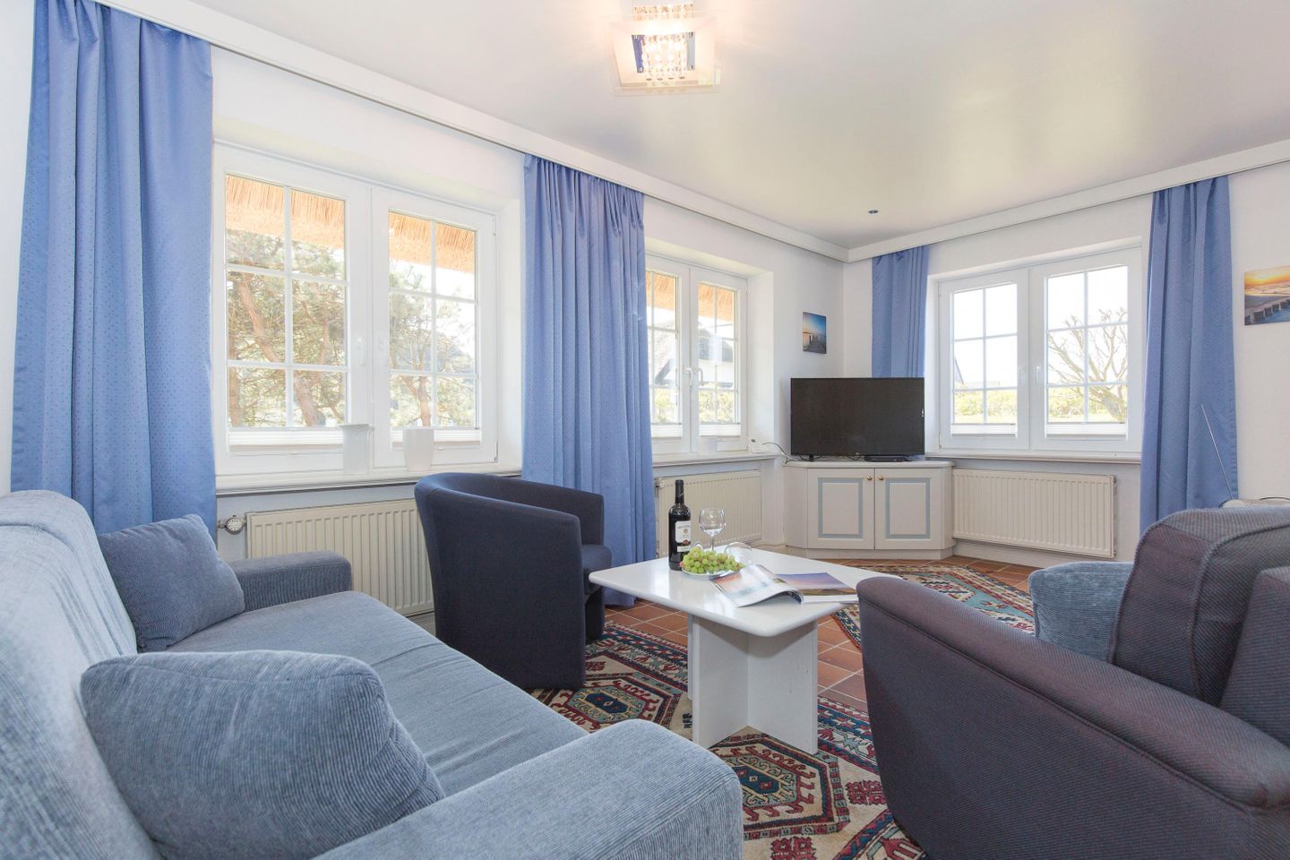  Abendsonne A Am Dorfteich 8 A Wenningstedt - Wohnzimmer