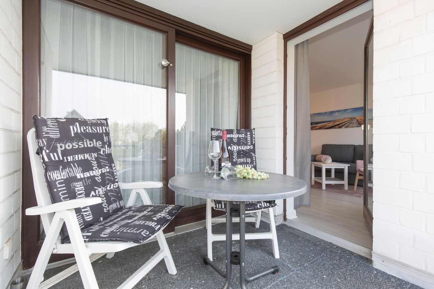 Cosima im Haus Käpt'n Drake App. Nr. 07 Hauptstr. 32 Wenningstedt - Balkon