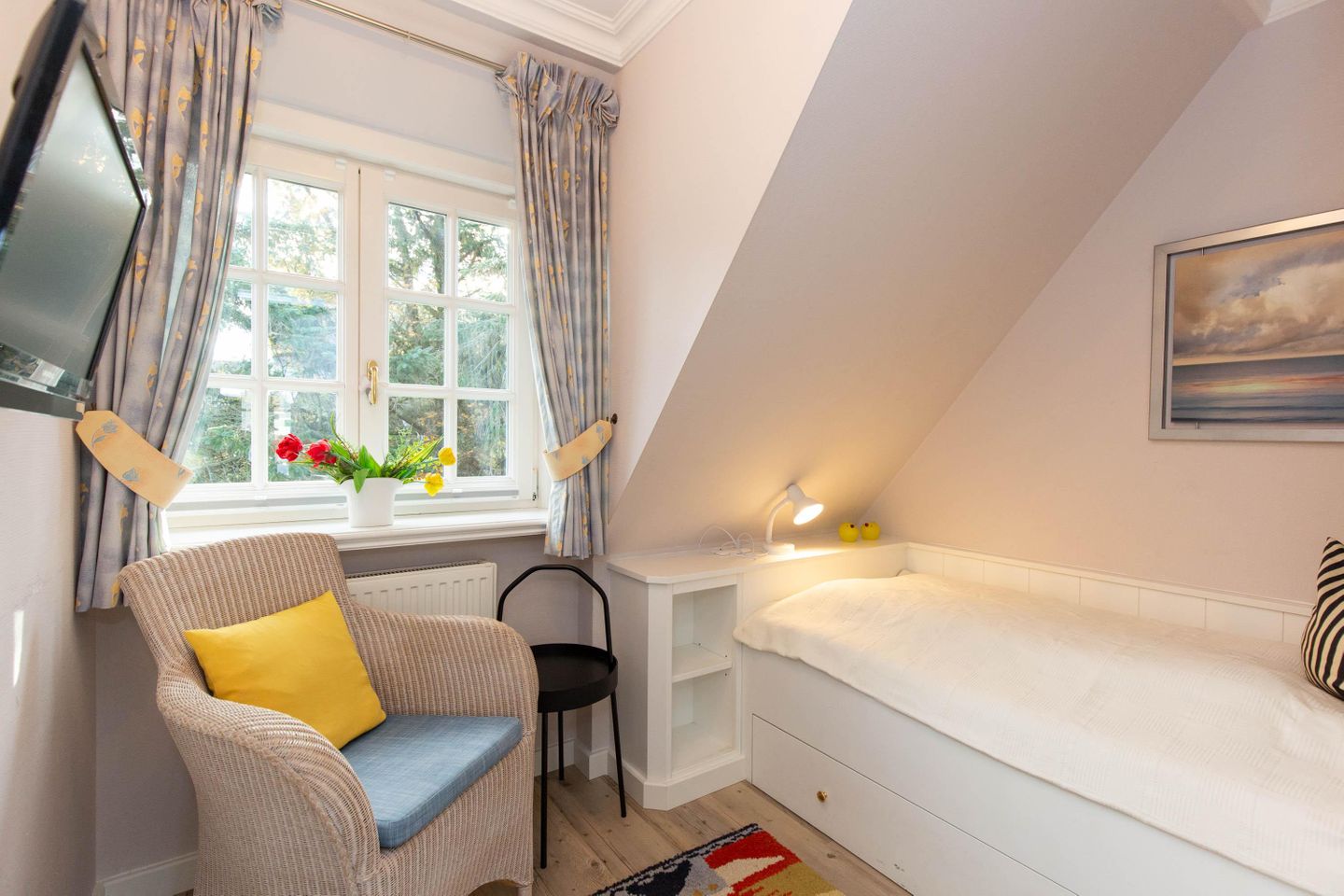  Abendrot im Haus Luna Normannenweg 5 Wenningstedt - Schlafzimmer